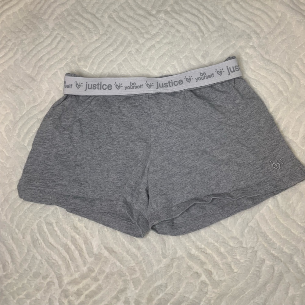 2000’s Vintage Justice Gray Shorts Girls Size 14 (Large) 100% Cotton